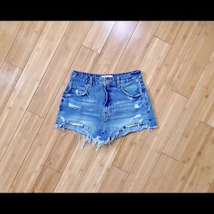 ZARA High Waist Cut-off Shorts, sz4